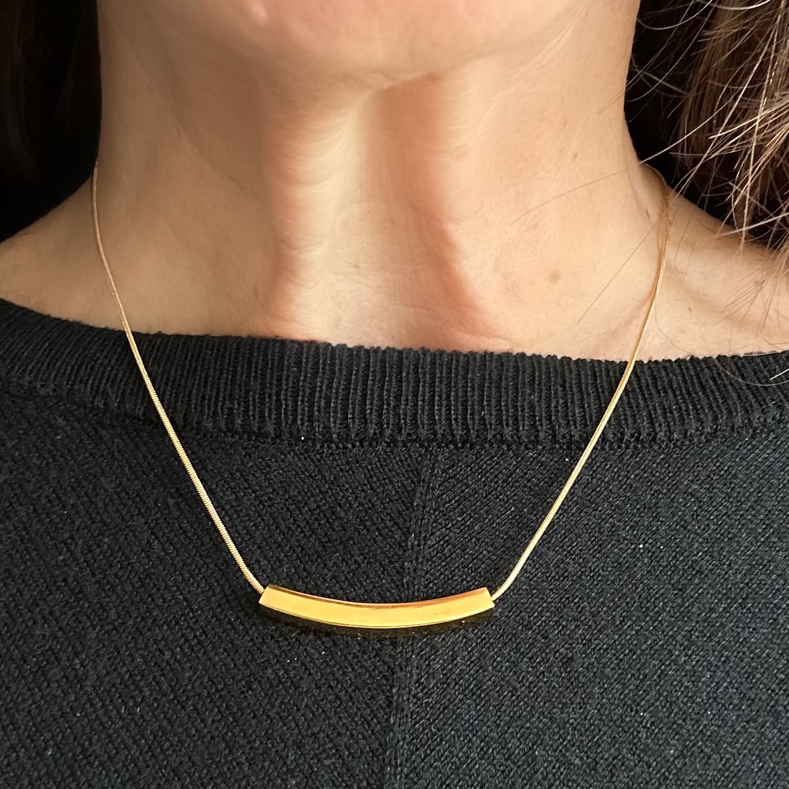 Bar Necklace Gold