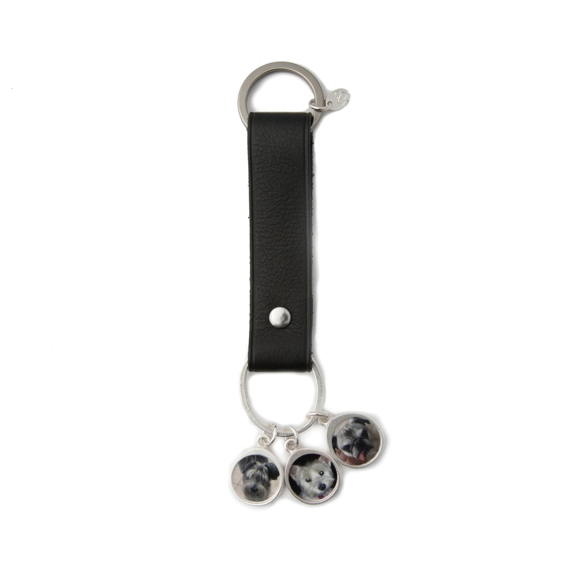 Pet Charm Keyring with Leather Strap