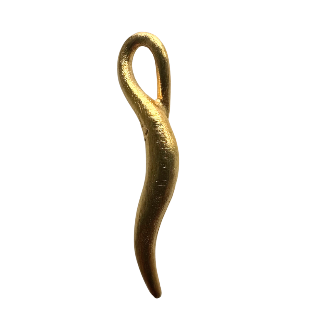 Italian horn charm gold 