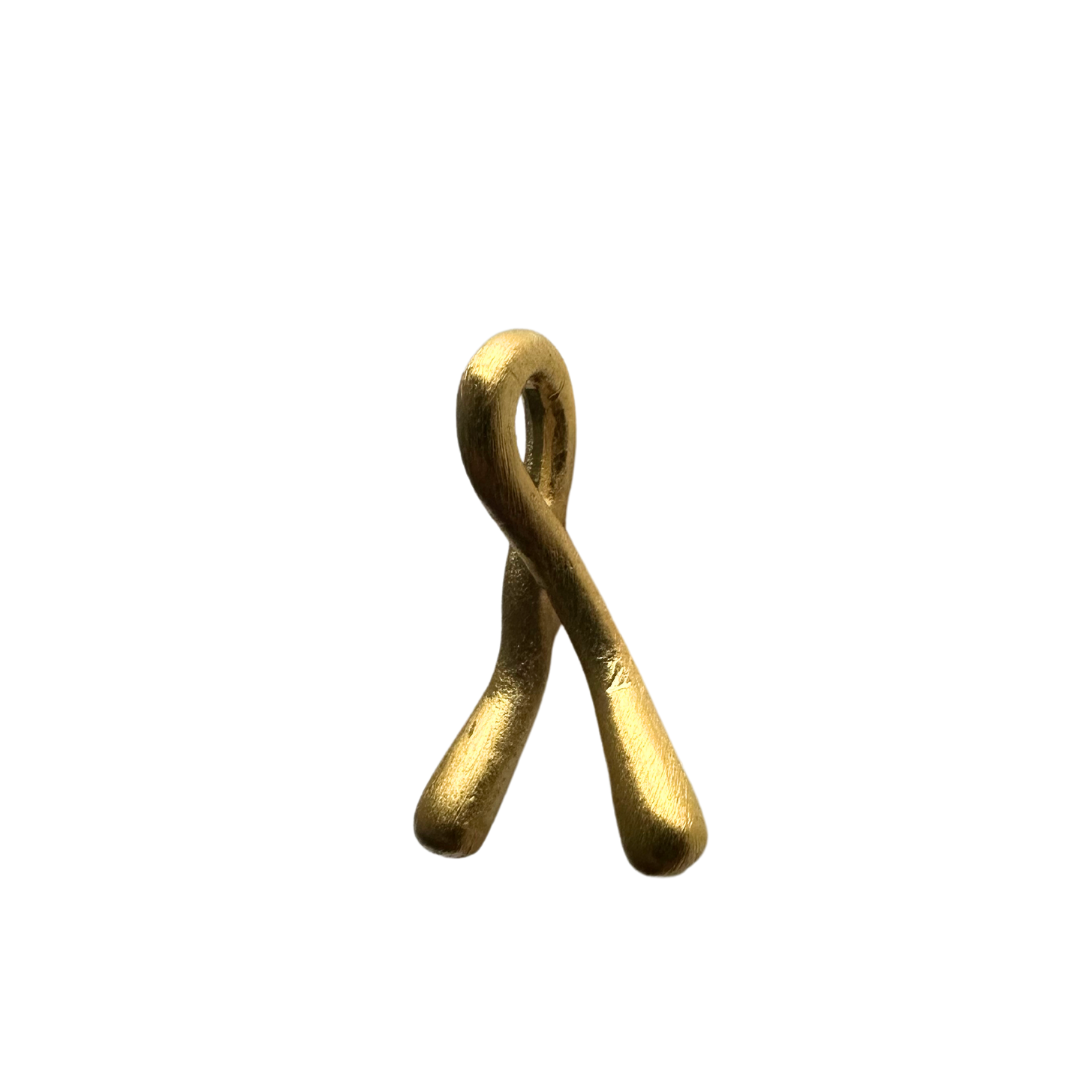 Wishbone Charm- Gold