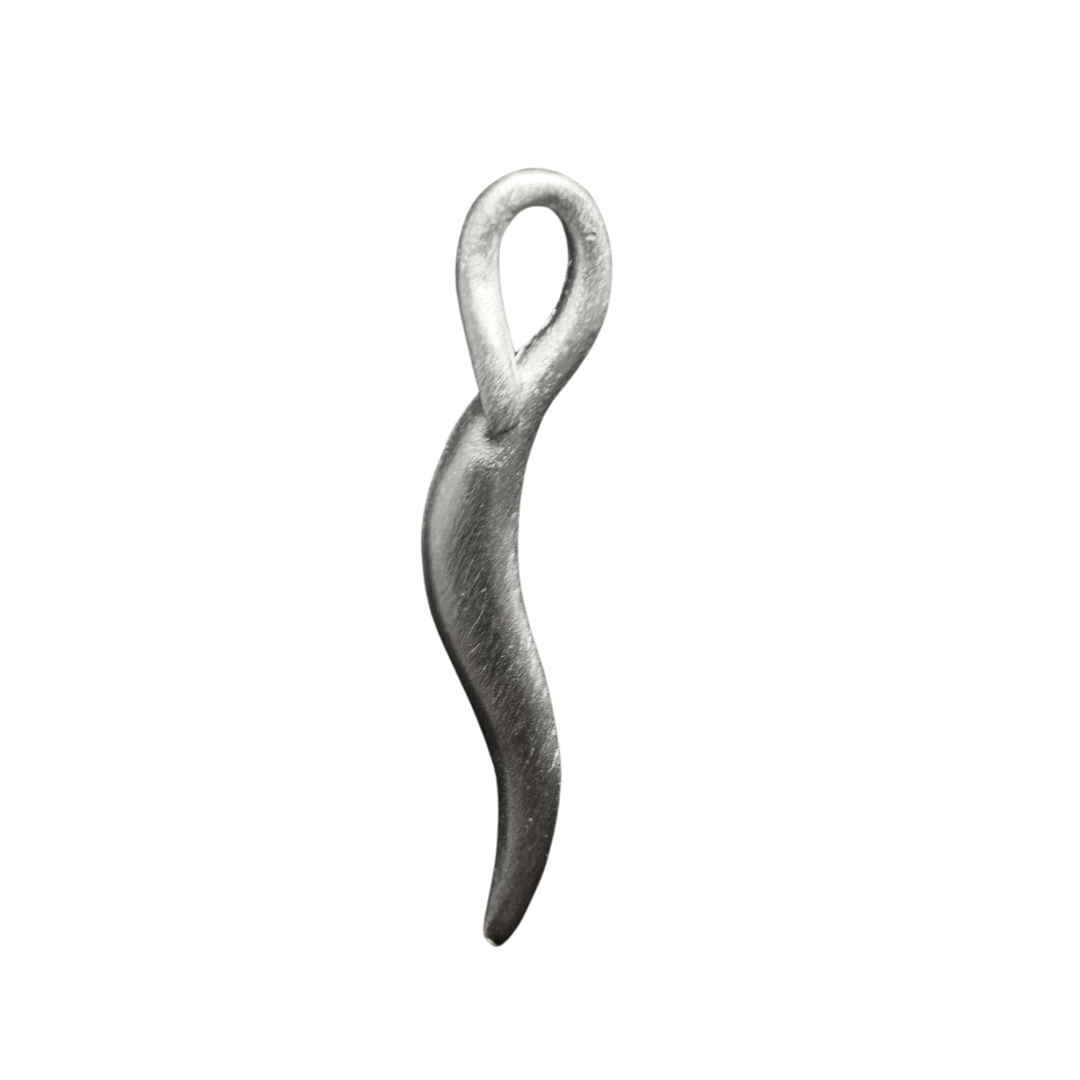 Italian Horn Charm - Silver