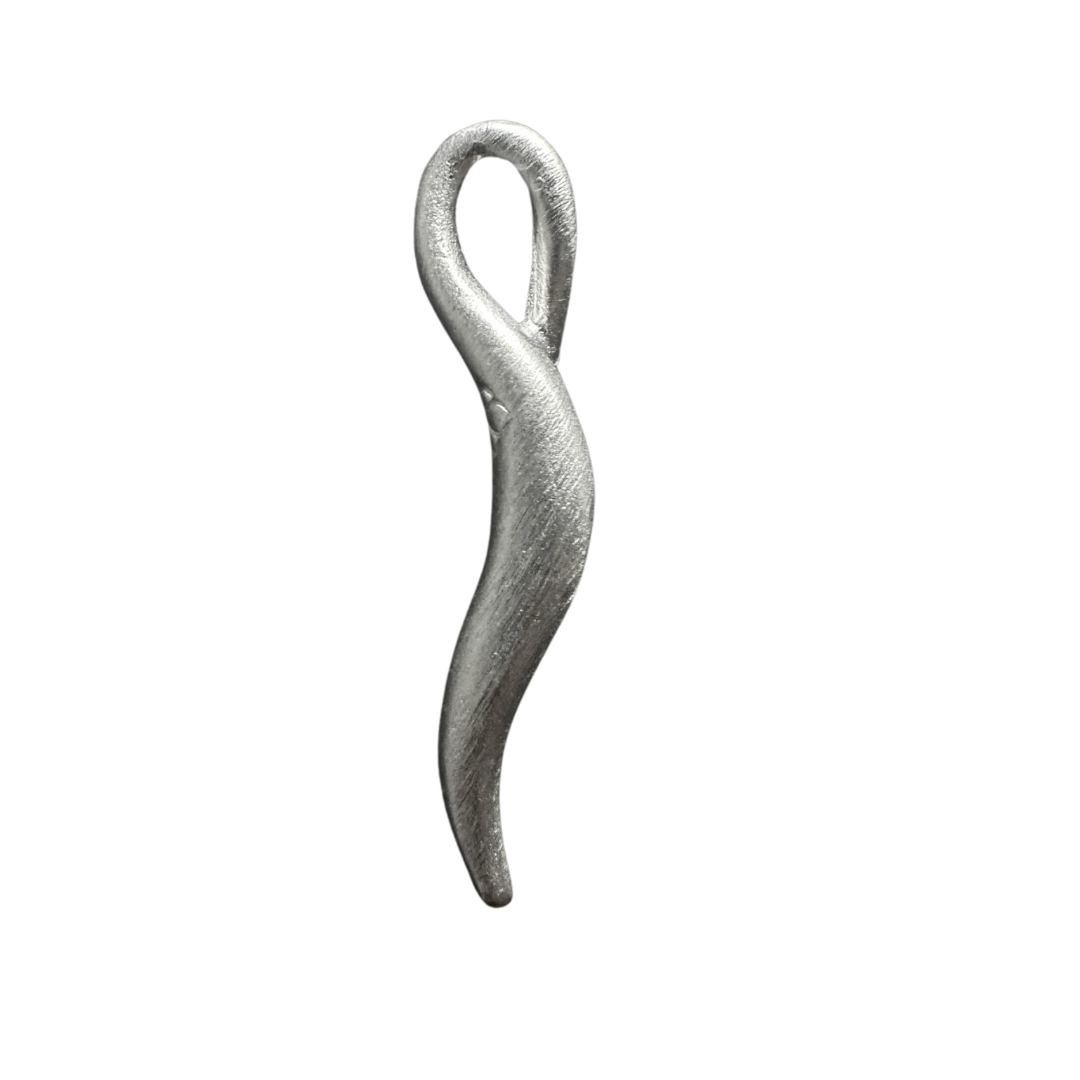 Italian horn silver charm