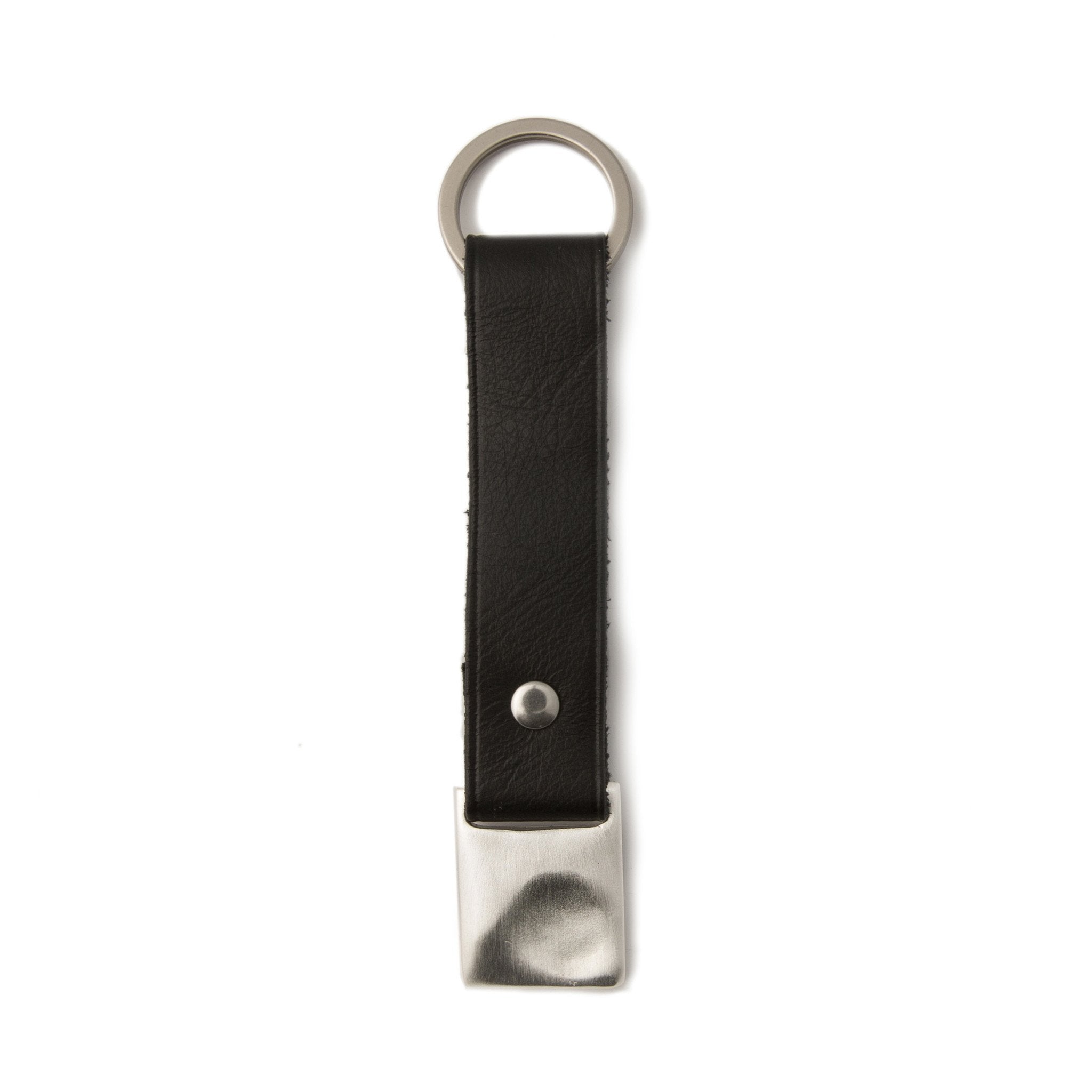Personalized Square Keyring with Leather Strap