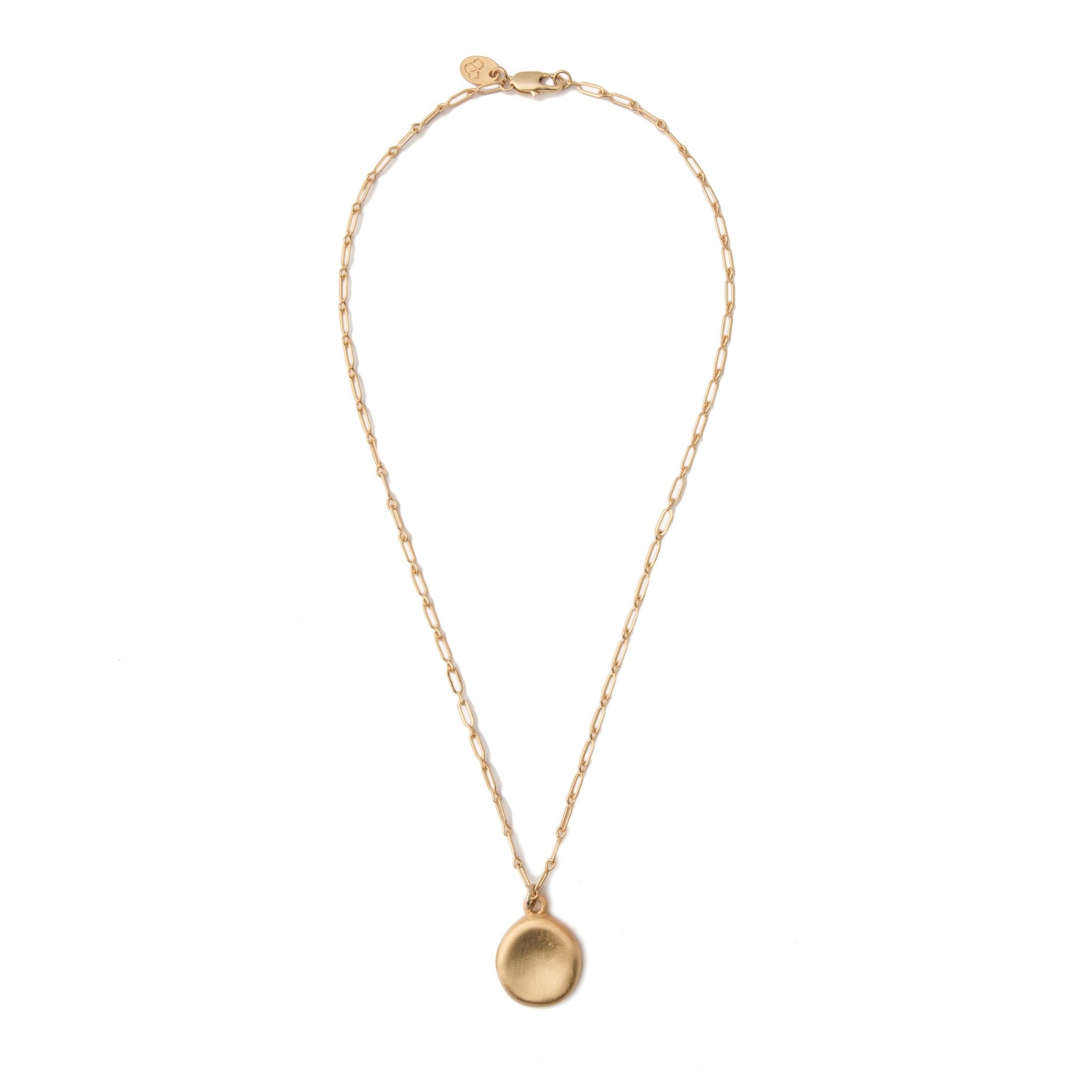 Gold Touch Stone Charm Necklace