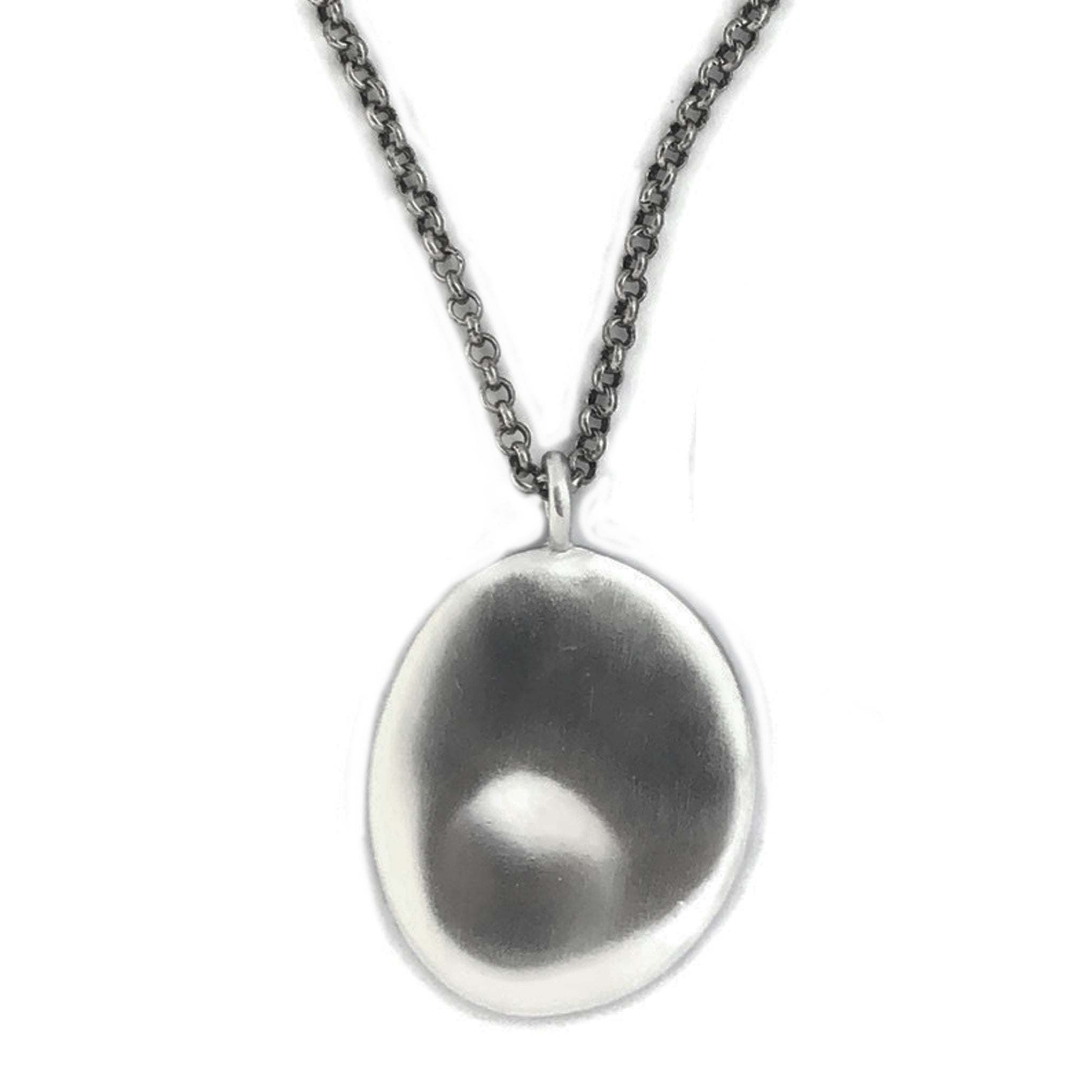 Silver Touch Stone Pendant- Large