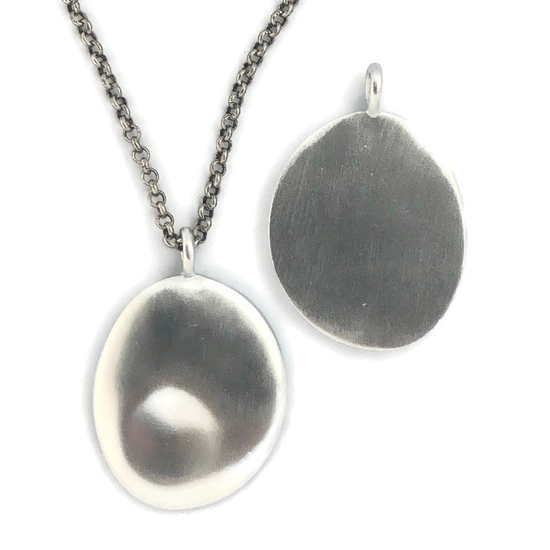 Silver Touch Stone Pendant- Large